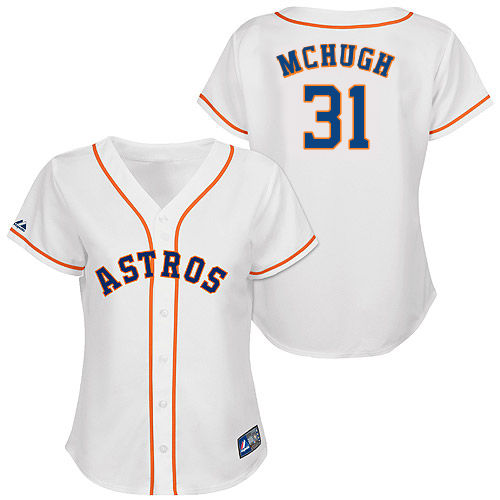 Collin McHugh #31 mlb Jersey-Houston Astros Women's Authentic Home White Cool Base Baseball Jersey